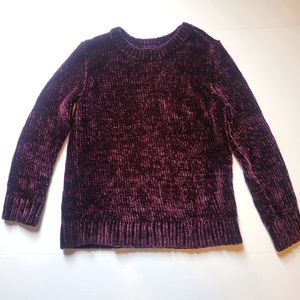 Orvis Plum Chenille Sweater Small